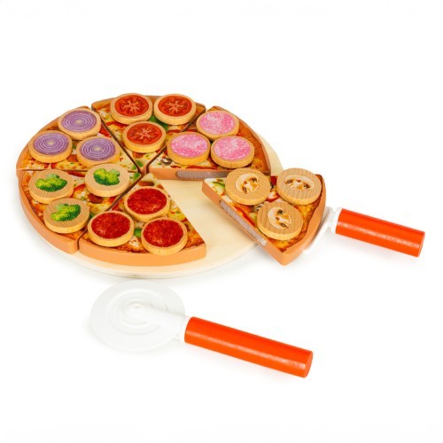 Деревянный резак для пиццы на липучках для детей 27 шт.