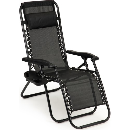 Dārza atpūtas krēsls pludmales krēsls saliekamais galds melns