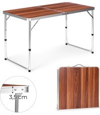 Tūrisma galds saliekamais galds kempinga brūns galds 120 x 60 cm
