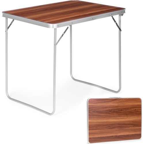 Tūrisma galds piknika galds, atlokāms, 80x60 cm, brūns