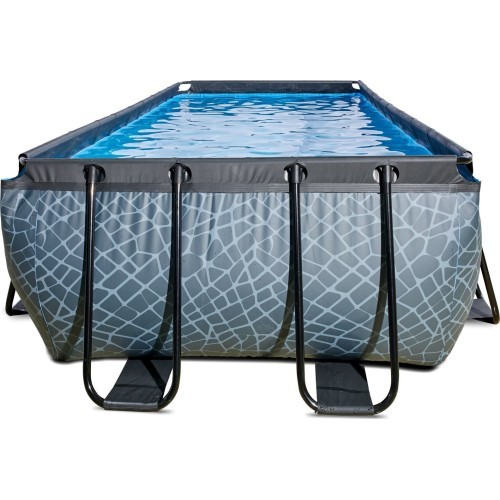 EXIT Stone pool 540x250x122cm with filter pump - grey