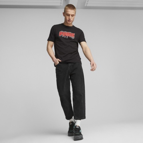 Puma мужская футболка Graphics Puma Wording Black 674475 01