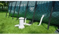 EXIT Wood pool 540x250x122cm with filter pump - brown