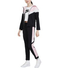 Nike U NSW Poly Wvn Ovrly Girls' Tracksuit Pink Black CU9202 013