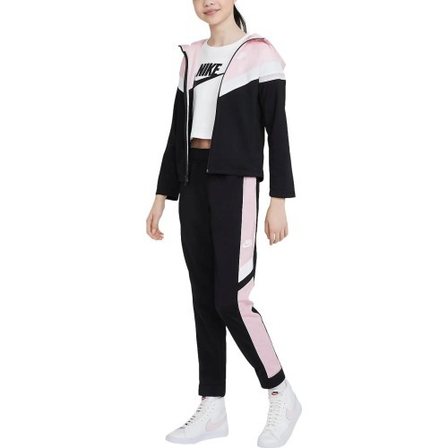 Nike U NSW Poly Wvn Ovrly Girls' Tracksuit Pink Black CU9202 013