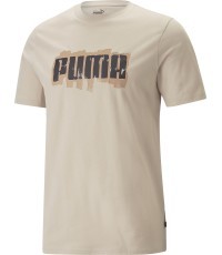Мужская хлопковая футболка Puma Graphics Wording Cream 674475 88