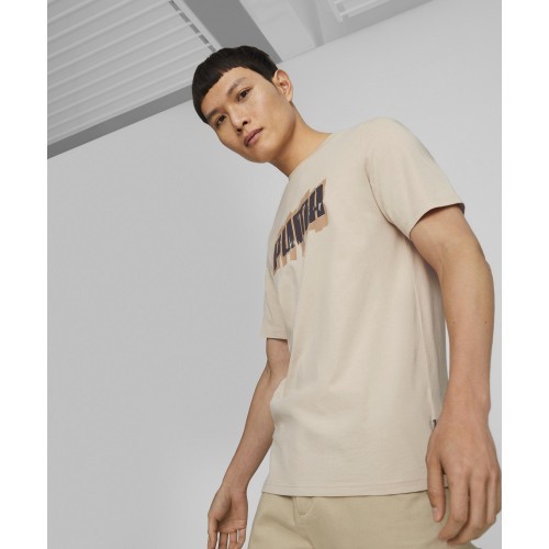 Puma vīriešu kokvilnas T-krekls Graphics Wording Cream 674475 88