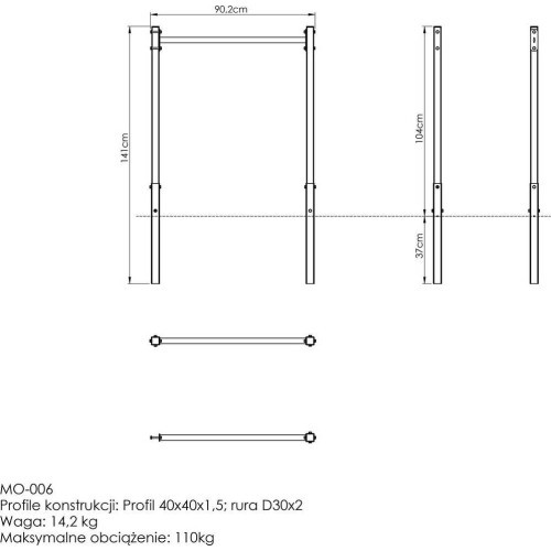 External dip handrails (long) MO-006 - Marbo Sport