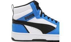 Puma Rebound V6 Mid Jr подростковые кроссовки White Blue Black 393831 06