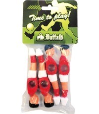 Nomaināms galda futbola spēlētājs Buffalo, sarkans/balts, 13 mm, 4 gab.