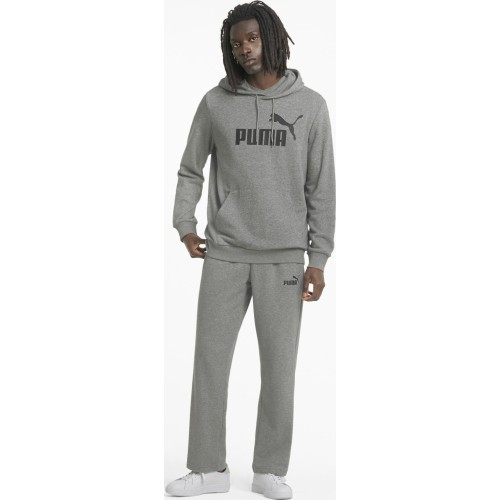 Puma Men's Sweatshirt Ess Big Logo Hoodie Grey 586688 03