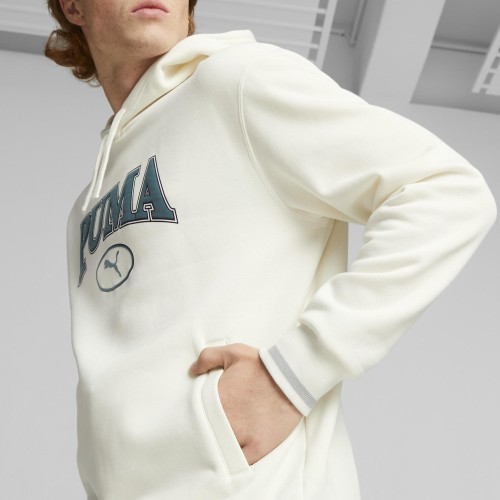 Puma Squad Hoodie FL vīriešu džemperis, balts 676017 65