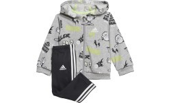 Adidas Kids Tracksuit I Grap Fz Hd Ft1 Grey Black GE0015