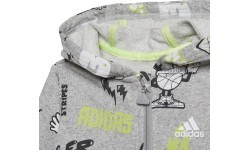 Adidas Kids Tracksuit I Grap Fz Hd Ft1 Grey Black GE0015
