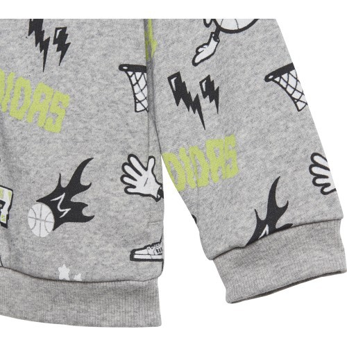 Adidas Kids Tracksuit I Grap Fz Hd Ft1 Grey Black GE0015