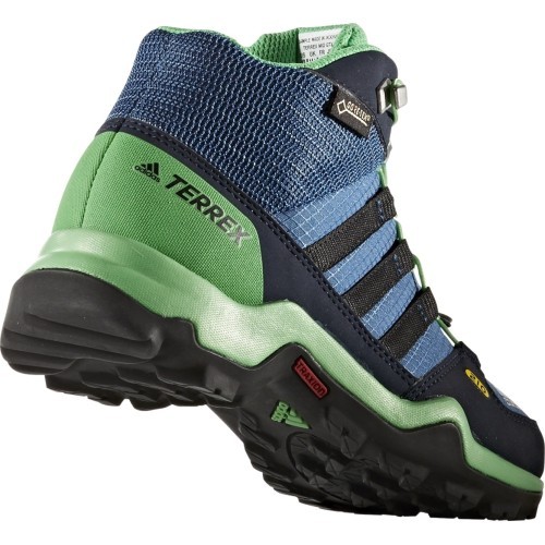 Детская обувь Adidas Terrex Mid GTX K сине-зелёная BB1953