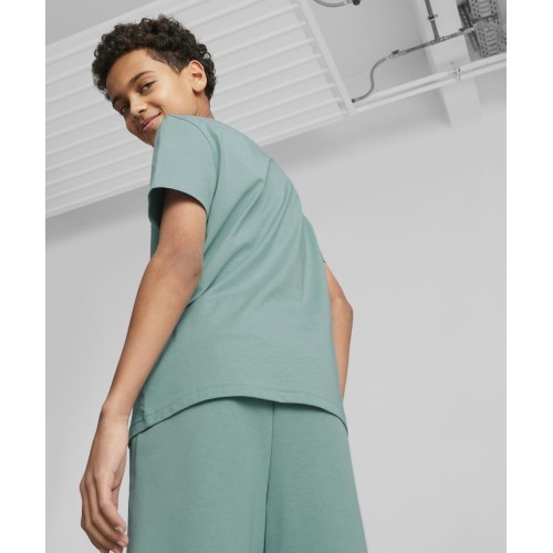 Футболка подростковая Puma Ess Logo Tee, зелёная 586960 84