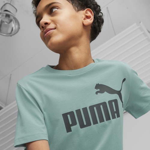Puma Ess Logo Tee pusaudžu T-krekls, zaļš 586960 84