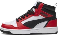 Puma Rebound V6 Mid Jr подростковые кроссовки White Red Black 393831 03