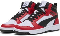 Puma Rebound V6 Mid Jr подростковые кроссовки White Red Black 393831 03
