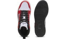 Puma Rebound V6 Mid Jr pusaudžu apavi White Red Black 393831 03