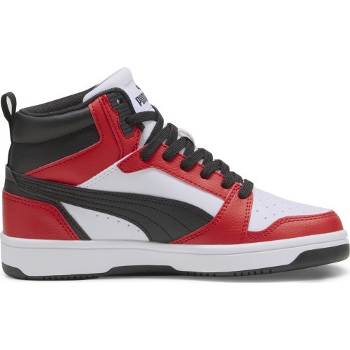 Puma Rebound V6 Mid Jr pusaudžu apavi White Red Black 393831 03