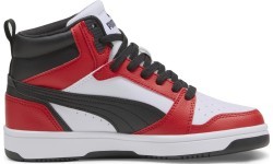 Puma Rebound V6 Mid Jr junior sneakers White Red Black 393831 03