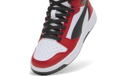 Puma Rebound V6 Mid Jr junior sneakers White Red Black 393831 03