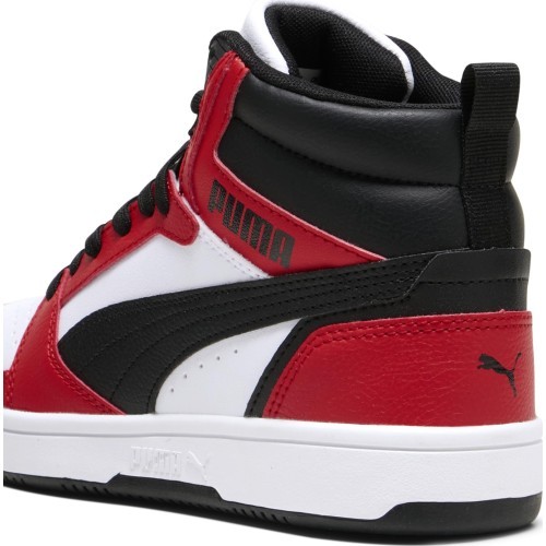 Puma Rebound V6 Mid Jr junior sneakers White Red Black 393831 03