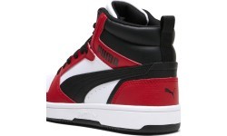 Puma Rebound V6 Mid Jr pusaudžu apavi White Red Black 393831 03