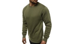 J.Style men's fleece sweatshirt, khaki 2001-29