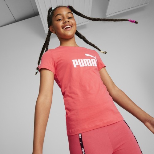 Puma Ess Logo Tee krekls pusaudžiem, koraļļu 587029 58