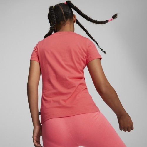 Puma Ess Logo Tee T-Shirt for Teens, Coral 587029 58