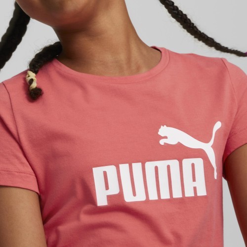 Puma Ess Logo Tee krekls pusaudžiem, koraļļu 587029 58