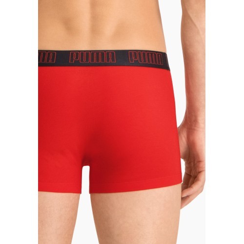 Puma Men's Basic Trunk Underwear Black Red 935015 02