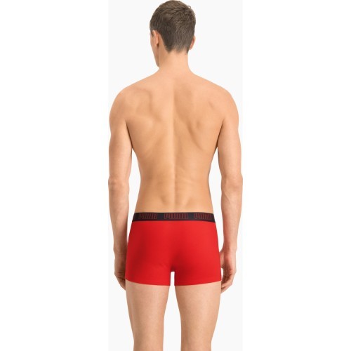 Puma Men's Basic Trunk Underwear Black Red 935015 02