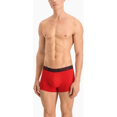 Мужское нижнее бельё Puma Basic Trunk Black Red 935015 02
