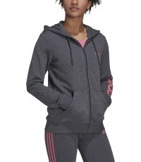 Adidas W Lin FT FZ sieviešu sporta jaka ar kapuci, pelēka, H07750