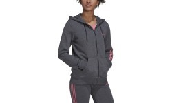 Женская толстовка Adidas W Lin FT FZ Hoodie серая H07750