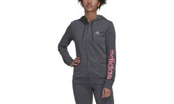Adidas W Lin FT FZ sieviešu sporta jaka ar kapuci, pelēka, H07750