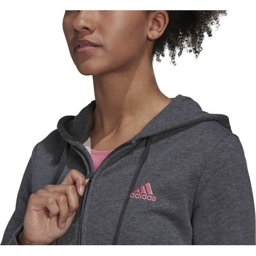 Adidas W Lin FT FZ sieviešu sporta jaka ar kapuci, pelēka, H07750