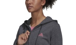 Adidas W Lin FT FZ sieviešu sporta jaka ar kapuci, pelēka, H07750