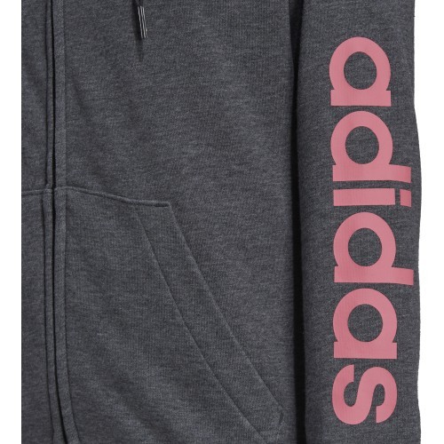 Adidas W Lin FT FZ Hoodie Women's Sweatshirt Grey H07750