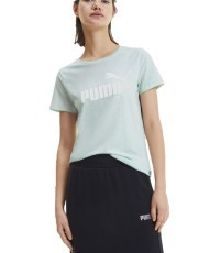 Женская блузка Puma Ess+ Logo Heather Tee, зелёная