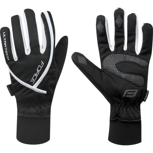 Зимние перчатки FORCE Ultra Tech (черный/белый) S