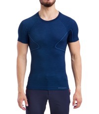 Vyr. marškinėliai Brubeck Active Wool Men's T-shirt - Mėlyna