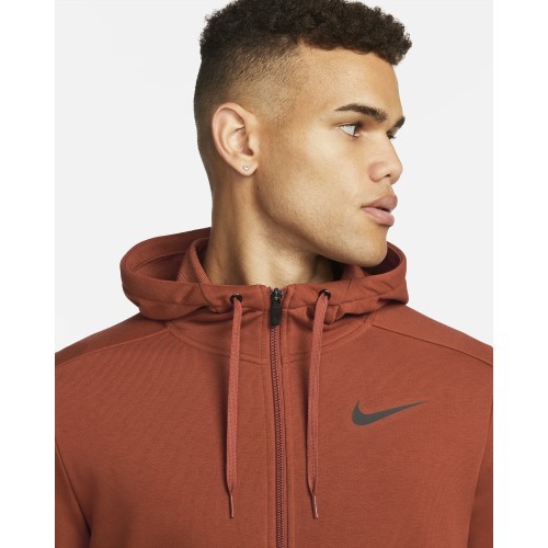 Nike Df Hdie Fz Fl vīriešu džemperis, brūns CZ6376 832