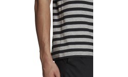 Мужская футболка Adidas Stripy SJ, серо-чёрная