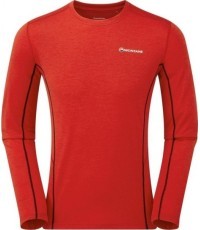 Vīriešu Montane Dart T-krekls ar garām piedurknēm - Raudona