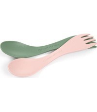 Karotdakšu komplekts Light My Fire Spork Bio, 2 gab., rozā un zaļa